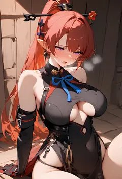 盗贼用人质来威胁黑暗精灵骑士